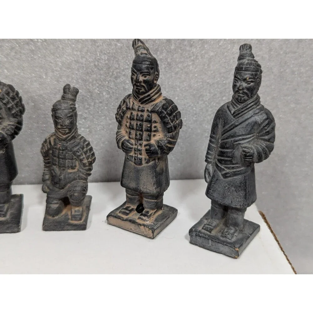 Set Of 5 Vintage Chinese Terracotta Warriors of Xian China Souvenirs